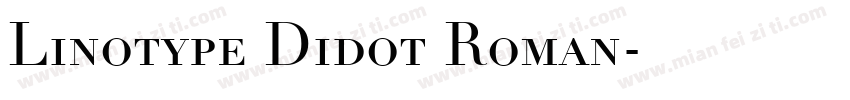 Linotype Didot Roman字体转换